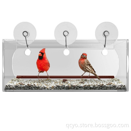 Long Window Bird Feeder For Small and Large Birds Enjoy Viewing Birds in the House